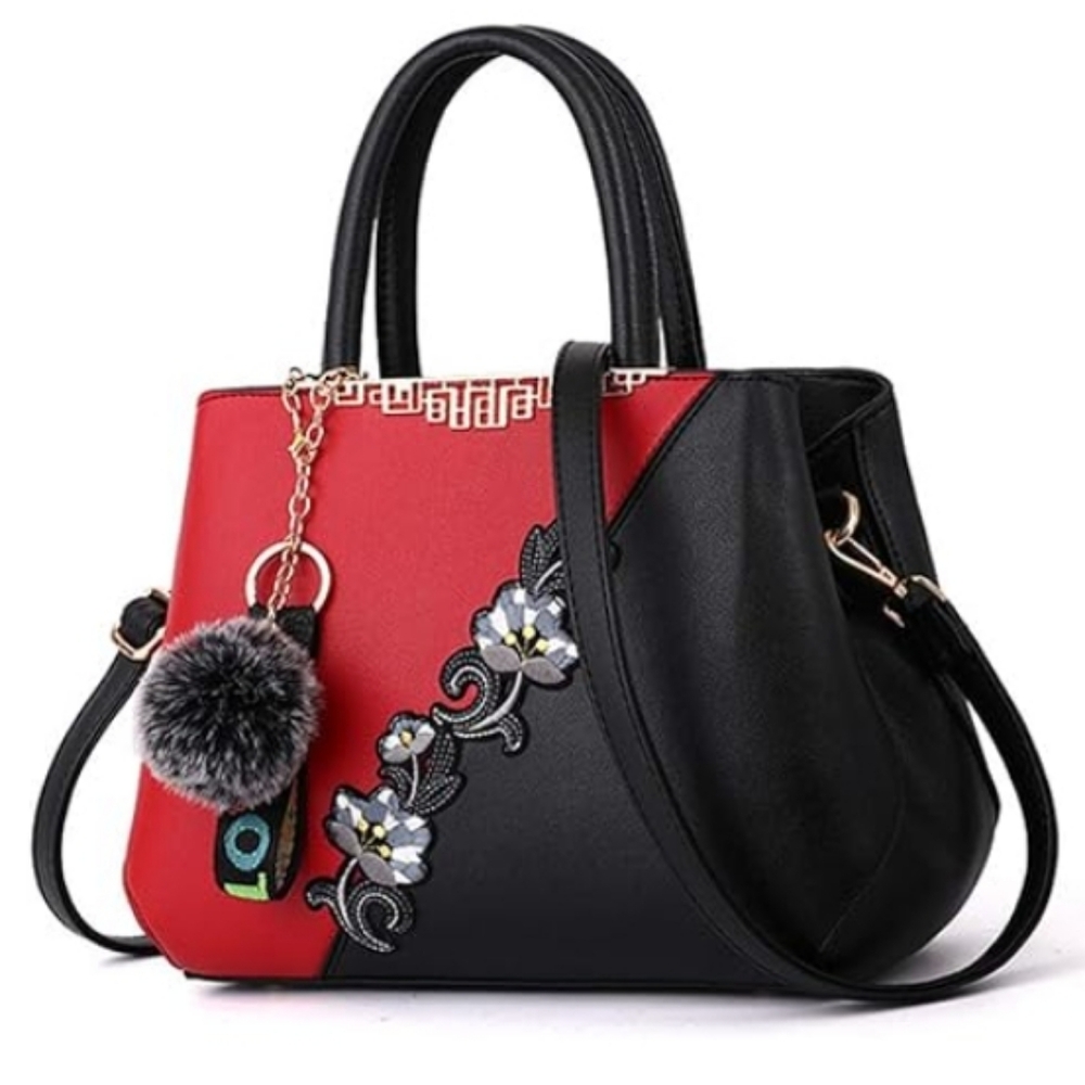 Handbag Embroidery Top Handle Satchel Fashion Shoulder Bag Tote Purse